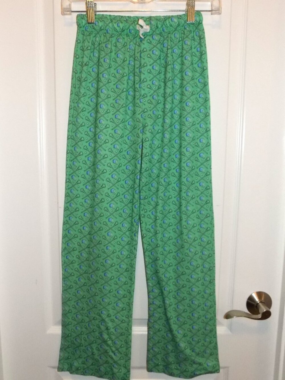 VINEYARD VINES Girls Boys Green Lacrosse Pajama Bottoms Medium 12-14 PJs